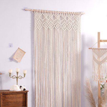 Bohemian blonde kniplinger gobelin håndlavede gardiner til hjemmet bryllupsdekoration håndvævede gardiner kvast dekoration vævet BB vævede dørgardiner