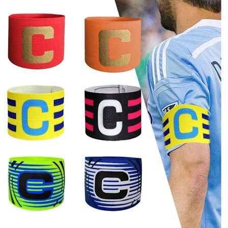{PL}6 stk. kapteinsarmbånd, justerbart kapteinsarmbånd fotball for barn og voksne, flerfargede elastiske sportsarmbånd polyester