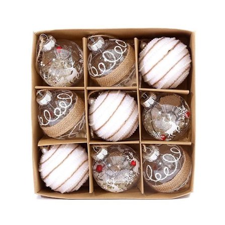 9st 8cm Julkulor Småkulor Drop Pendel TYP 5