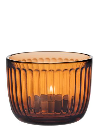 Raami Lyslykt 90Mm Home Decoration Candlesticks & Tealight Holders Tealight Holders Oransje Iittala