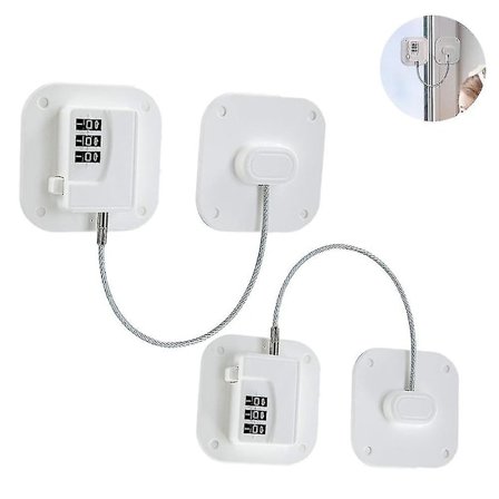 2-pack Kylskåpslås - Robust Kombinationslås för Kylskåp