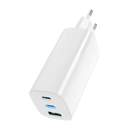 65W Laddare, USB-C PD, Snabbladdning, MacBook Air, iPhone, etc. - Vit