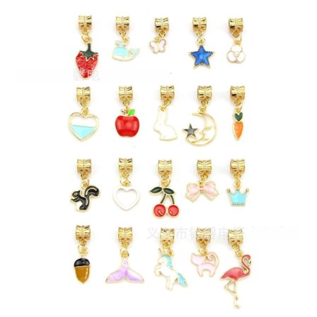 Berlock smycken örhängen jordgubbe diy pack 20 st