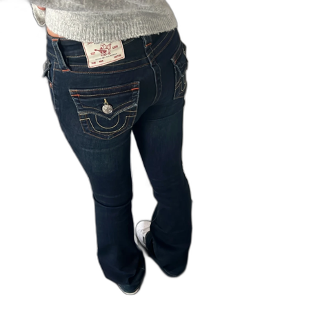 True Religion mörkblå bootcut jeans