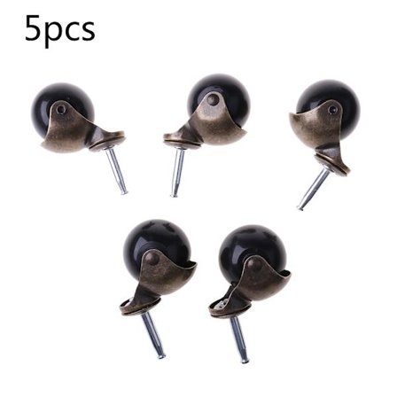 2 tums svängbara hjul Antik mässing kulhjul med lång skaft Total 330lbs kapacitet för möbelbyte