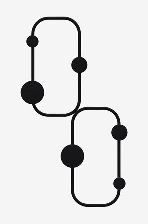 Hanah Home - Veggkrok i metall - Ronnie - Svart - Småoppbevaring - Fra Homeroom