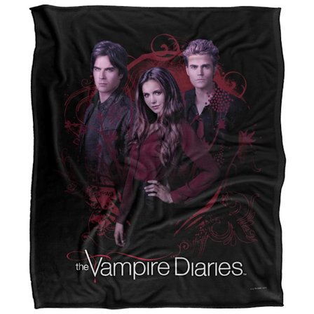 Vampire Diaries Damon, Stefan, Elena Filt En Storlek Flerfärgad