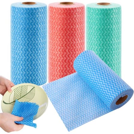 3 Pak All Purpose Engangs Klud Ruller, Praktiske Genanvendelige Køkken Rengørings Klude