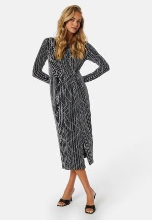 VERO MODA Kanz Sibe LS Calf Dress Black Detail: Silve XS Black Detail: Silve Klær Dam