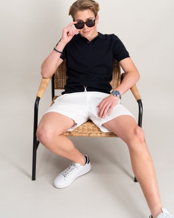 Tommy Hilfiger LINEN VISCOSE SHORT Wit Shorts Jongens - Kids Brand Store