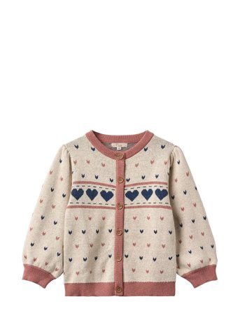 Fliink Kino Ls Multi Cardigan - Beige - 3 Y