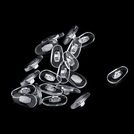 50 par - Style briller næsepuder, bløde silikone skridsikre næsepuder med opbevaringsboks, briller reparationstilbehør