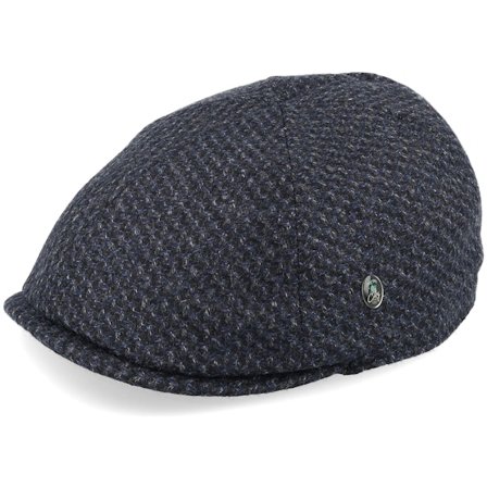 City Sport - Blå flatcap Kasket - Sixpence Navy Flat Cap @ Hatstore
