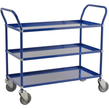 Lätt Hyllvagn 3 Plan Obromsad