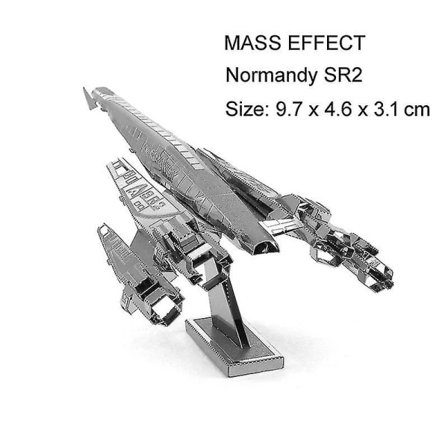 RYI-3D-metallpuslespill Mass Effect Multicolor Normandy Sr2 Sx3 Alliance Fighter Alliance Cruiser Warship Modell Jigsaw Leker