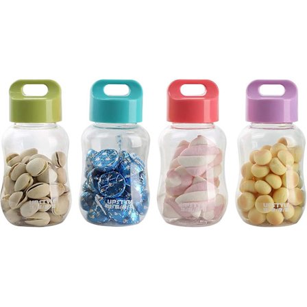 Drikkeglas Lille 18cl Vandflaske til Børn til Skole Fødevaregodkendt Plast Mini Sød Juice Rejse Sport Bulk Bred Mund Kopper til Mælk/Kaffe/Te