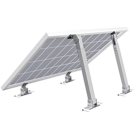 Justerbar solcellepanelbrakett i aluminium - støtte foran og bak