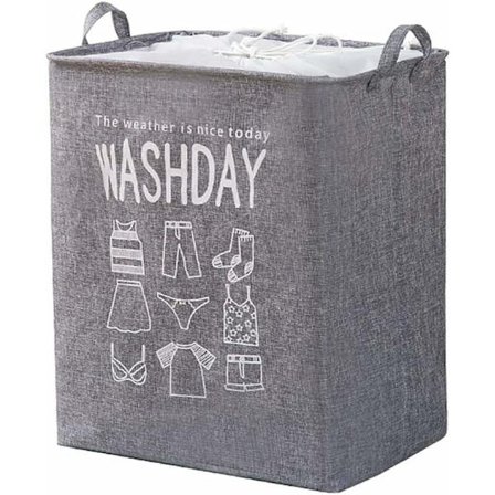 75L pyykkikori, suuri kokoontaitettava pyykkikori kannella