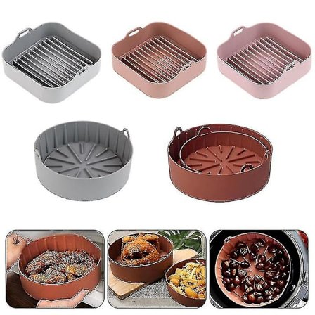 Air Fryer Silikonileivonnaiset Leivontatyökalut Uudelleenkäytettävä Silikoniruukku Leivontakori Pizzalevy Grilliruukku Keittiö Kakunpaistotyökalu