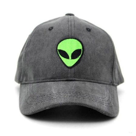 Keps grön alien broderi baseball keps Män och kvinnor par utomhus avslappnad solskydd anknäbb keps[D]
