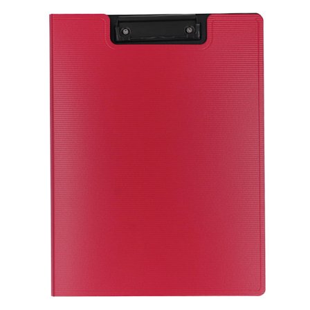 A4 Klemmappe Mappe Varmpressing Prosess Frosted Texture Miljøvennlig PP Klemmappe med Metallklips for Kontor Rød