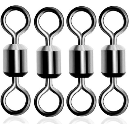 40 stk Fiske Rullesvivel med Solide Ringer Fiske Line til Krok Klips Svivel Koblinger Karpe