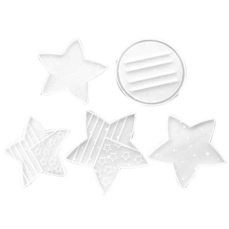 1 Sett med Coastereformer DIY Silikonformer Stjerneformet Koppen Matlaging Brett
