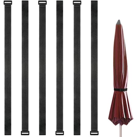 6 stk. Parasollstropper, Gjenbrukbare Parasollstropper, Justerbare Parasollstropper, Parasollfeste Tilbehør i Nylon