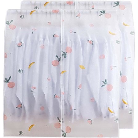 Plastpose for klær, Transparent beskyttende pose for klær, 2-pakning, PE