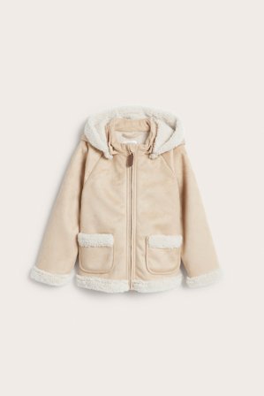 Newbie | Shearling-takki, jossa pileevuori | Beige