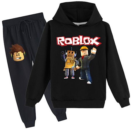 Roblox Hoodie Klær Barn Termisk Hoodie Klær Roblox Trykt Hoodie Sett