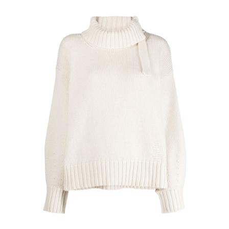 Semicouture Turtlenecks vit, Dam Polotröjor, Dam, Storlek: S