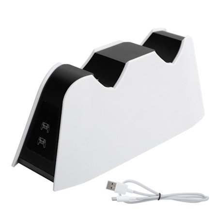 Bärbar Dual Gamepad Laddningsstation för PS5-kontroll