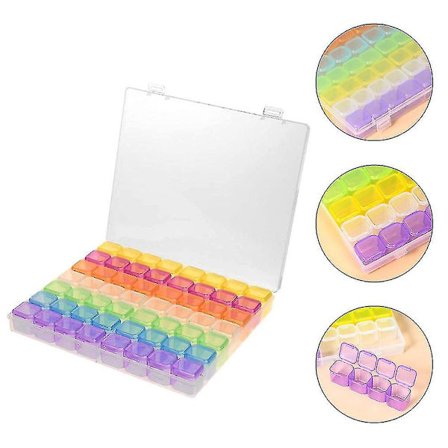 Förvaringslådor för smycken i plast, diamantmålning, verktygsorganisatör