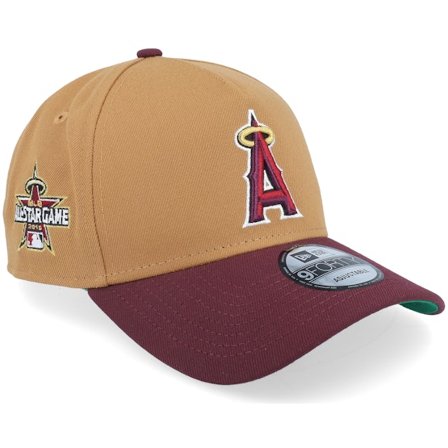 New Era - Hatstore Exclusive x Los Angeles Angels 9FORTY Tortilla Light Bronze/Maroon Adjustable Adjustable Beige Cap - MLB @ Hatstore