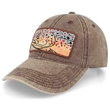 Skillfish - Bruin unconstructed Cap - Big Trout Patch 382 Snow Washed Brown Dad Cap @ Hatstore