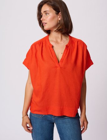 Kaffe Kamilia Wing Sl Blouse - Orange - 42