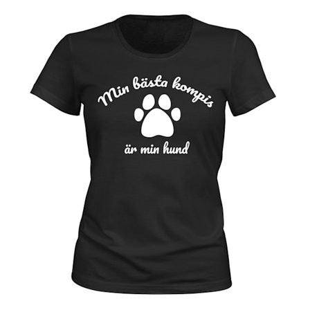 Min Bedste Ven Er Min Hund - T-SHIRT - DAME