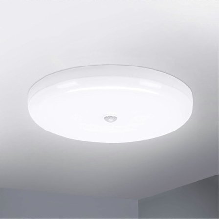 LED Loftlampe med Bevægelsessensor 30W Vandafvisende IP56 2400LM Kold Hvid 6500K Nem at Installere Loftlampe til Udendørs, Badeværelse, Kontor, Balkon