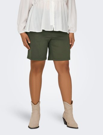 ONLY Carmakoma Cargoldtrash Life Long Shorts Pnt - Green - 48