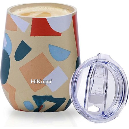 Isolert reisekrus med lokk 35 cl - Vakuumisolerte termokrus i rustfritt stål - Kaffekopp 4.53 Gul SND