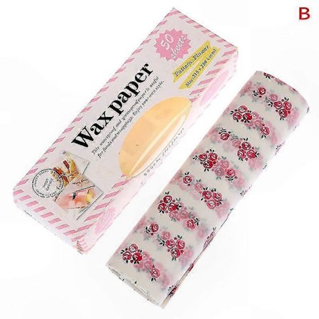 50 stk. voks papir fedt mad indpakningspapir til brød sandwich oliepapir bagning