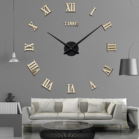 Tredimensionell Romersk Siffror Väggklocka, Kreativ Vardagsrum