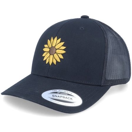 Iconic - Svart trucker Keps - Sunflower Black Trucker @ Hatstore