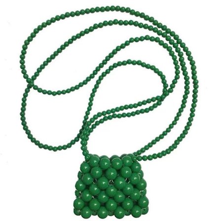 Færdiglavet taske DIY perletaske skuldertaske lille grøn taske håndtaske chil