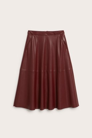 Kappahl | Skjørt i kunstlær | Rød