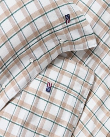 Lexington Sengesett Checked Flanell Beige 200x220