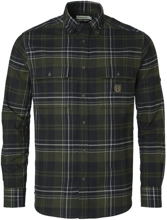 Chevalier Heron Flannel Shirt Men October Green Checked