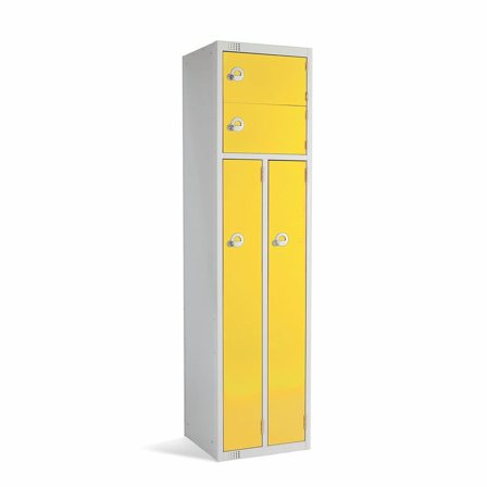 2 person locker, 1800x450x450 mm, yellow