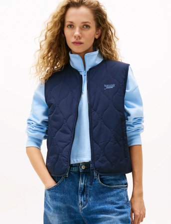 Tommy Jeans Tjw Onion Quilt Vest - Navy - XS